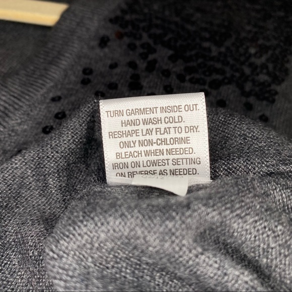 Dark Gray Merona Cardigan with Sequin Shoulder Detail, XXL - Picture 6 of 6